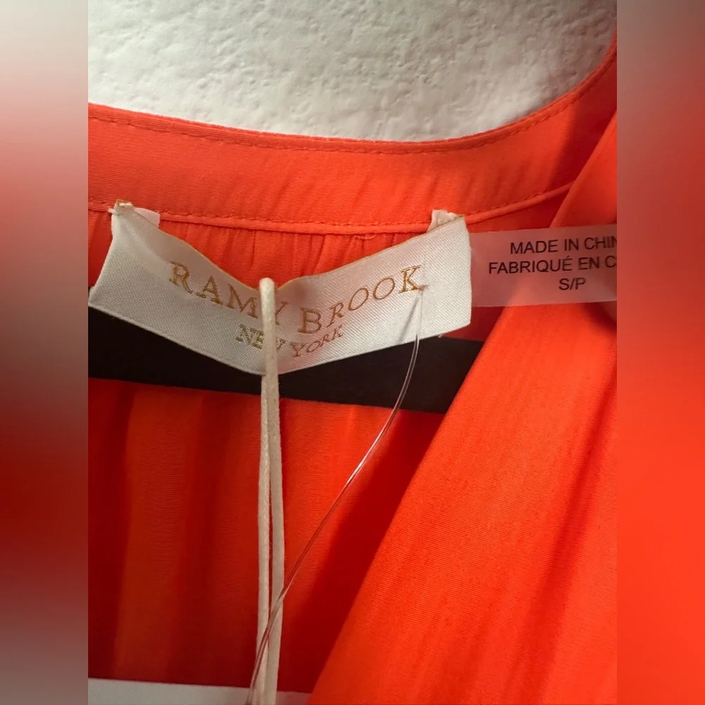 Ramy brook orange brior bianca dress Small NWT‎